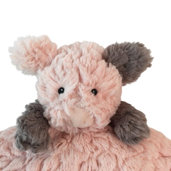 Mary Meyer Pink Pig Lovey 13" Baby Security Blanket Cream Satin Trim & Back - Picture 2 of 7